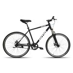 Omobikes Ladakh Lite 1S | Single Speed | 700 * 35C Alloy Hybrid Bicycle | Lockout Suspension | for 15+ Years, Unisex (Black)