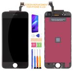 For iPhone 6 Screen Replacement For iPhone 6 LCD Display For iPhone 6 Digitizer Sensor A1549 A1589 A1522 A1524 A1593 DA1586 Display Touch Screen Glass Assembly Kits No Home Button (Black)