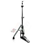 Premium 2 Leg Hi-Hat Stand by GRIFFIN | Heavy Duty Hihat Cymbal Foot Pedal with Drum Key | Folding Two Leg Style Converts to a No Leg High Hat Mount | Double Braced Chrome Percussion Hardware Mount