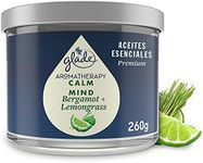 Glade Aromatherapy Candle, Home Decor Scented Candle Calming Jar Candle, Up to 37 Hour Burn Time, Calm Mind with Italian Bergamot & Guatemalan Lemongrass, 260g