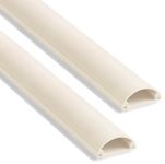 ZhiYo Cord Hider, 39in Cable Hider for 1-2 Cords, Cord Covers for Wires on Wall, Wire Covers for Cords Wall Mount TV, Cable Cover Wall Wire Hider for Cords, Cable Raceway Beige 3xL13'' W0.98''xH0.45''