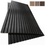 2-Pack Acoustic Wood Wall Panels - Wood Slat Wall Panels for Interior Wall Decor - Soundproof Wood Panels for Wall - Slat Wall Paneling - Black Oak - 47.2 * 23.6 in