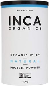 Inca Organics Organic Protein Powder Natural, 100% Certified Organic, GMO and Gluten Free, 400g, Whey Natural (Raw) 400 grams