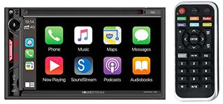 Soundstream VRCPAA-7DR VRCPAA-7DR 7-Inch Double-DIN DVD Head Unit with Apple CarPlay/Android Auto and Bluetooth