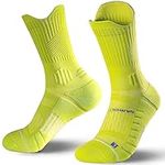 Rahhint Coolmax 3 Pack Compression Running Socks Crew Hiking Socks Anti-Blister Moisture Wicking, Socks for Men & Women