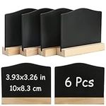 DONQL 6Pack Mini Chalkboard Signs, Kitchen Notes Chalk Boards with Stands 10x7.2cm Small Blackboard Message Tabletop Board for Message Signs Place Cards Table Numbers Shop Buffet Cafe Party