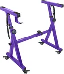 Liquid Stands Keyboard Stand w/ Wheels - Z Style Adjustable & Portable Professional Heavy Duty Digital Piano Stand - Fits 54-88 Key Electric Pianos - Sturdy Rolling Musical Keyboard Stand (Purple)