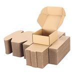 PHAREGE 4x4x2 inch Shipping Boxes 50 Pack, Brown Cardboard Gift Boxes with Lids for Wrapping Giving Women Men Presents, Small Corrugated Mailer Boxes for Packaging Mailing Small Business