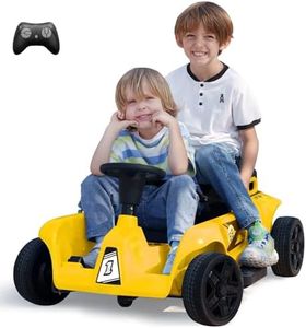 24V 2 Seaters Kids Ride On Car Toy with Remote Control for Parents and Kids, 2 * 7Ah Battery 2 * 120W Large Motors, Storage Box, Music, Max Load 200LBS Electric Car Toy for Child Toddlers, Yellow