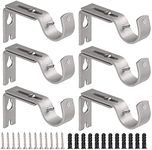 Curtain Pole Brackets, 6Pcs Adjusta