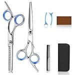 Hairdressing Scissors，Professional Haircut Scissor Barber/Salon Scissors Thinning Shears Hair Cutting Teeth Scissors Stainless Steel Hair Cutting Scissor for Women, Men, Children and Pets ，Home/Salon