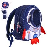 yisibo Toddler Backpack for Boys,Girls,Kids,Preschool,Travel,School with Toddler Leash by Neoprene,Lightweight,rocket,Bookbag, Rocket With Toddler Leash(1-3 Years), OneSize, Travel Backpacks