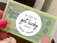 120pcs Wedding Lotto Ticket Stickers - Enhance Your Big Day with Luck and Fun - 'We Hope You Get Lucky Tonight' Messages Included