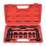 KUNTEC 10pcs Valve Spring Compressor C Clamp Tool for Motorcycle, ATV, Car, Small Engine Vehicle Equipment (Red)