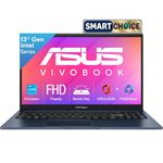 ASUS Vivobook 15, Smartchoice,Intel Core i3 13th Gen 1315U, 12GB RAM, 512GB SSD, FHD 15.6", Win 11, Office 2024, Quiet Blue, 1.7Kg, X1504VA-BQ332WS, Intel UHD iGPU, M365 Basic (1Year)*, 42Whrs Laptop
