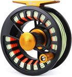 Maxcatch Tail Fly Fishing Reel Light Weight Large Arbor Teflon Disc with CNC-machined Aluminum Alloy Body 3/4 5/6 7/8wt (Reel Pre-Loaded with Line, 7/8wt)