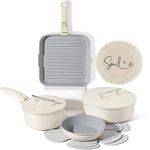 Pans and Pots Set with Removable Handle - 12 Pcs