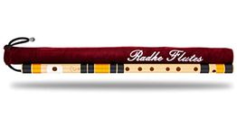 Radhe Flutes | Right Handed C Natural With Velvet Cover | Tuned With Tanpura A=440Hz | PVC Fiber