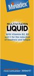 Minadex Multivitamin Liquid for Adults & Kids (Delicious Orange Flavour), 300 ml - Omega-3 & Vitamins A, B2, B3, C, D, E for Reduction of Tiredness and Fatique