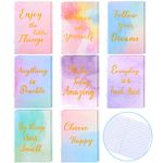 Inspirational Gifts Notepads Mini Notebooks Bulk Small Pocket Notepads for School Office Travel Home Supplies, 8 Styles(Watercolor Style, 16 Pieces)