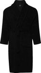 Adore Home 100% Cotton Terry Towelling Shawl Collar Bathrobe - Small, Black