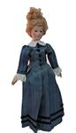 Melody Jane Dolls House Victorian Lady Striped Dress Miniature People Porcelain