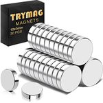 TRYMAG Magnets, 30Pcs Strong Rare Earth Magnets Small Round Fridge Magnets for Whiteboard, Heavy Neodymium Magnets Locker Magnets for Crafts, Whiteboard, Scientific Models - 0.47 inch D x 1/8 inch H