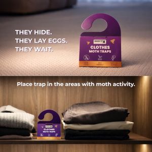 Clothes Moth Pheromone Traps 6-Pack – Non-Toxic, Odourless Wardrobe Protection