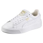Puma Women Basket Platform Core Adults Female White Basketball Gold Sneakers-7 UK (40.5 EU) (9.5 US) (36404004_7)