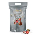 Lindt Lindor Assorted Chocolate Silver Truffles Bag - Approx 80 balls, 1kg - Chocolate Truffles with a Smooth Melting Filling - Present or Sharing - Birthday, Celebrations, Congratulations, Thank you