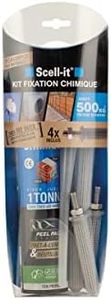 Kit de Scellement chimique Tiges INOX M8, Jusqu'à 500Kg de résistance, Prêt à l'Emploi, Garanties à vie SCELL-IT, Ton Pierre, Cartouche Fixation Extrême avec Tamis