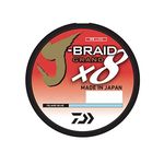 Daiwa JBGD8U8-150GL J-Braid X8 Grand Braided Line, 150 Yards, 8 Lbs Tested, .005" Diameter, Light Gray