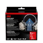 3M Pro Half Facepiece Reusable Respirator All-in-One Kit, Paint Protection - Advanced Comfort, M (1 Mask, 1-pair Cartridges, 2-pair Filters and 1-pair Retainers)