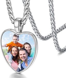 Custom Photo Necklace Women Heart Pendant Vintage Beautiful Love Personalized Jewelry Stainless Steel Customized Photo Necklaces for Teen Girls