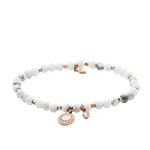 Fossil Bracelet for Women Wellness, inner length:165mm White Semi-Precious Bracelet, JA6934791