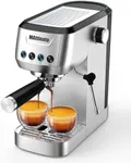 MAttinata Espresso Machine 20 Bar, Espresso Maker with Milk Frother for cappuccino, latte, stainless steel-Aviator