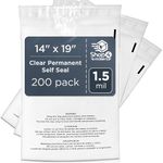 Shop4Mailers 12 x 15.5 Clear Suffocation Warning Permanent Self Seal Poly Bags 1.5 Mil (200 Pack)