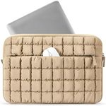 BOSTANTEN Laptop Case Puffy Laptop Sleeve for MacBook Air 15 Inch M3,MacBook Pro 14 Inch M4 2024,Quilted Protective Bag for 15.6 Inch Dell,HP,Lenovo