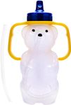 Talktools Honey Bear Drinking Cup with 2 Flexible Straws - Includes Instructions - Spill-proof Lid