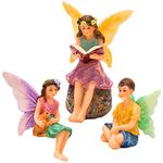 PRETMANNS Fairies for Fairy Garden - Fairy Garden Accessories for Outdoor - Garden Fairy Figurines - Fairy Garden Fairies - Garden Fairies - Miniature Fairies for Garden a 3 Piece Fairy Garden Kit