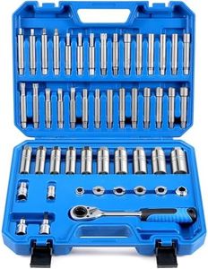 ZOMIYU 50PCS Strut Nut Socket Set Shock Absorber Socket Suspension Strut Top Mount Nut Removal Tool Suspension Strut Spreader Tool with Ratchet Adaptors
