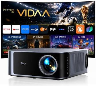 Beamer 4K [Schnellste VIDAA OS] Kompatibel mit Netflix, Dolby Audio & HDR10, 2000ANSI Smart Beamer Heimkino Autofokus Trapezkorrektur, Outdoor Projektor mit App Sprachsteuerung, WLAN/Bluetooth/Handy
