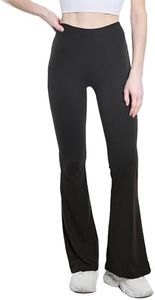 TMK Mallas acampanadas de pierna ancha Multipack 1/3/6/12 unidades perfectas para yoga ejercicio cómodo ligero primavera verano Cód.4694, Negro , Small-Medium