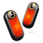 Hand Warmers Rechargeable 2 Pack, 14000mAh Electric Hand Warmers Reusable, 20Hrs Warmth Double-Sided Heat Up to 55℃, Portable Hand Heater for Raynauds, Hunting, Golf, Camping