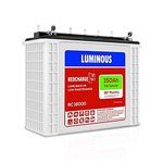 Luminous Red Charge RC 18000 150 Ah, Recyclable Tall Tubular Inverter Battery for Home, Office & Shops (Blue & White)