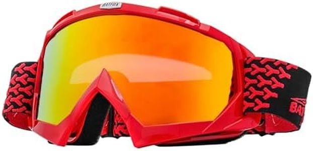 BATFOX Dirt Bike ATV Goggles Motorcycle Gear Riding Motocross Dirtbike 4-Wheeler MX DH Accessories Goggles Glasses for Men Women Youth UV400 Protection Dust-proof Anti-Slip Strap