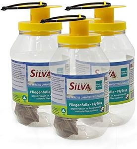 Silva Monitoring Fliegenfalle Behälter 3 Stück - natürlicher Wirkstoff mit maximaler Fangleistung & wiederverwendbar