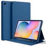 EasyAcc Case for Samsung Galaxy Tab S6 Lite 2024/2022/2020 10.4 inch, Book Cover with Pencil Holder, Folio Protective Case for Galaxy Tab S6 Lite (SM-P620/P625/P610/P613/P615/P619),Sky Blue