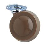 Merriway BH06971 (4 Pcs) Brown Shepherd Type Ball Castors No. 45 Plate Fix, 50mm (2 inch) 180kg Maximum Load - Pack of 2 x Left Hand, 2 x Right Hand Pieces