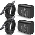S24 S23 S22 Samsung Fast Charger, 2 Pack 25W USB C Wall Charger Super Fast Charging Block for Samsung Galaxy S24 Ultra/S24/24+/S23 Ultra/S23/S23+/S22/S21/S20, A55/A54/A73/A71 with 6FT Type C Cable